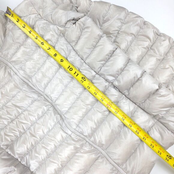 UNIQLO Ultra Light Down Parka Puffer Jacket Quilted Hoodie Shell Gorpcore Silver - Picture 5 of 8